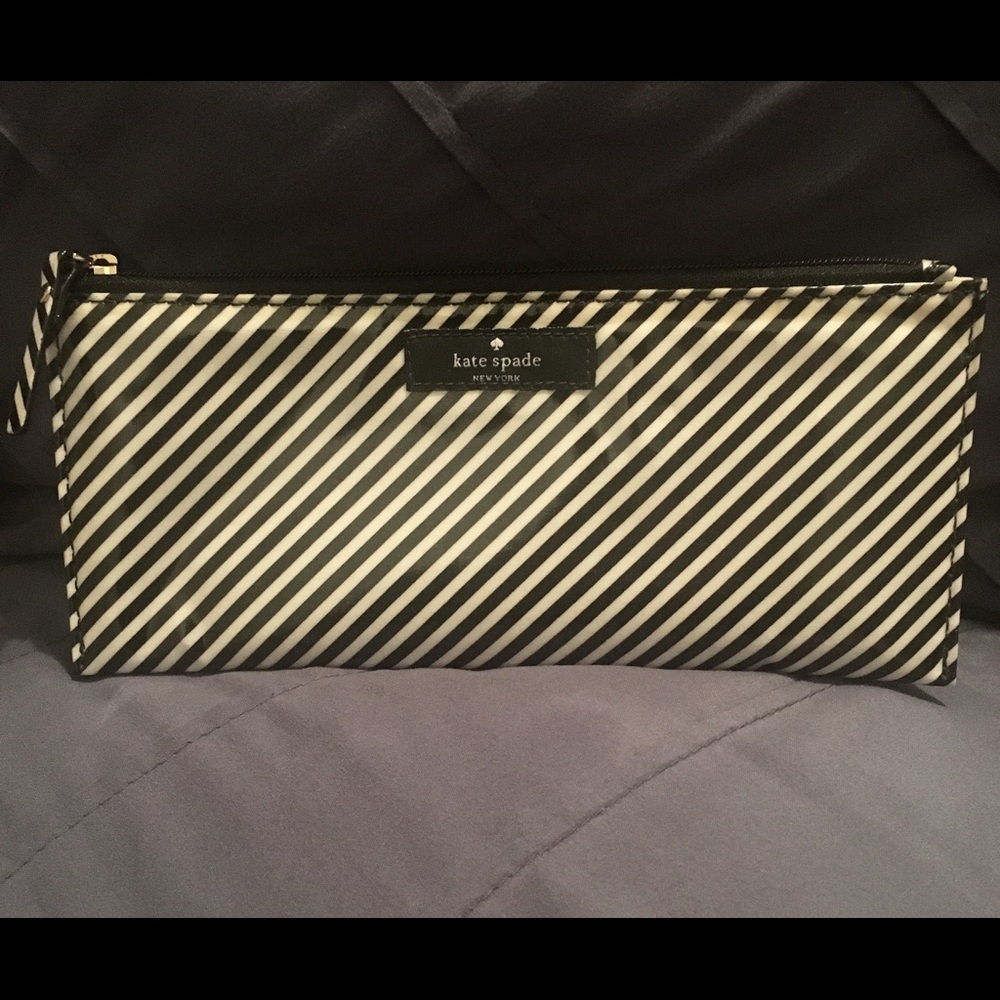 Kate Spade Stripe Pencil (or Cosmetic) Pouch